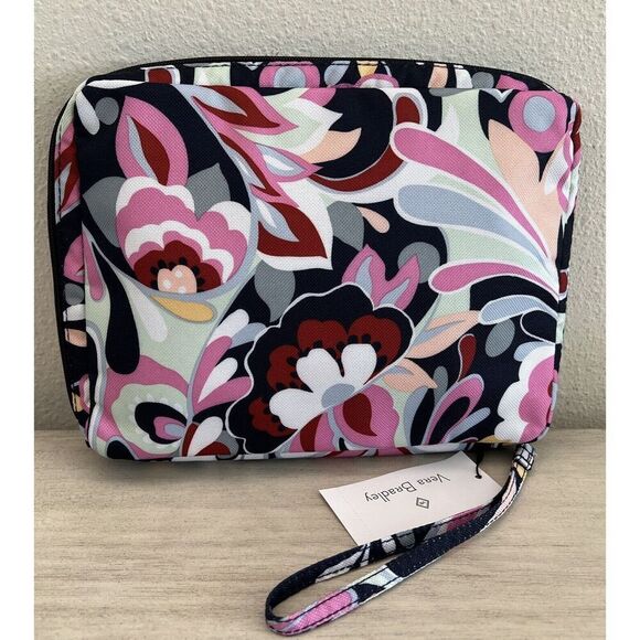 Vera Bradley Lighten Up Wipes Wipe Pouch Mod Paisley Pink Blue White NWT - Picture 3 of 6